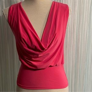 Pink Sleeveless Cowl Neck Top Size Small